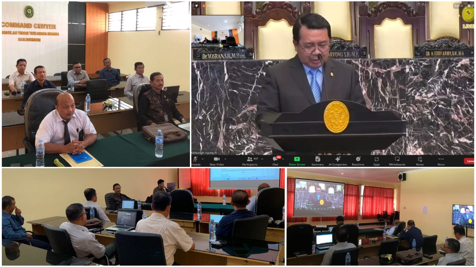 Webinar Bersama Antara Mahkamah Agung dan Kementerian Agraria dan Tata Ruang atau Kepala Badan Pertanahan Nasional
